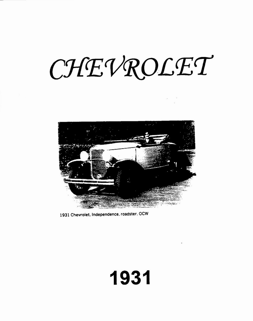 1931 Chevrolet Engineering Features Page 10